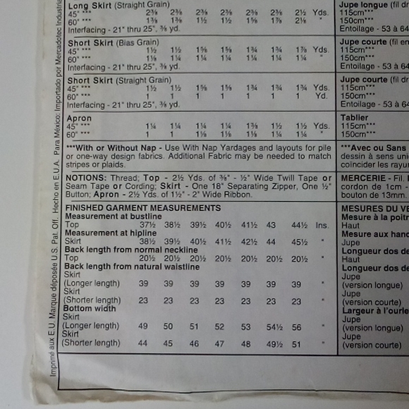 2/$15 Y2K McCalls 2868 NY NY Junior Sewing Pattern 023795286824 ©2000 - Picture 5 of 6
